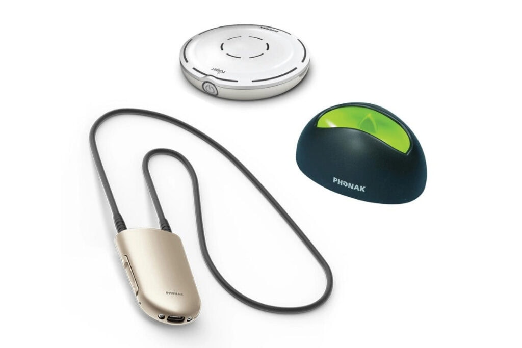 A neck loop and personal listener by Connevans.