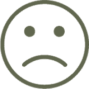 An illustration of a sad face.