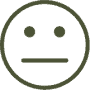 An illustration of a face with a straight mouth.